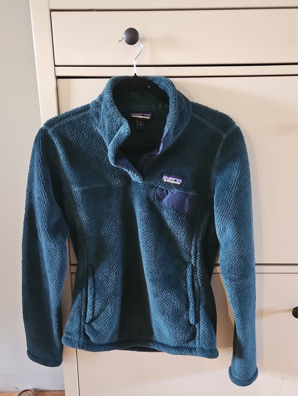 Patagonia Women's Re-Tool Snap T Green/Teal Pullover Fleece Jacket Size Small